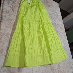 NWT Jennifer & Grace White Tiered Citron Skirt Resort Wear Cotton Sz S MSRP $118